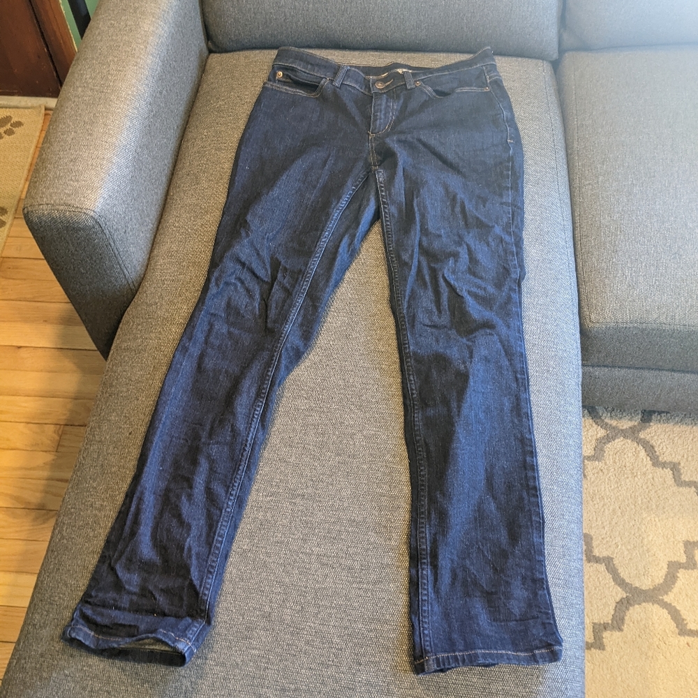 Duluth trading co women's Duluthflex daily denim slim leg jeans dark wash 6x31